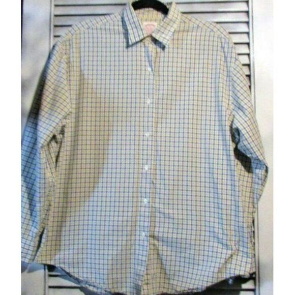 Brooks Brothers Sz 14 Blue and Green Plaid Button Down - Picture 8 of 11